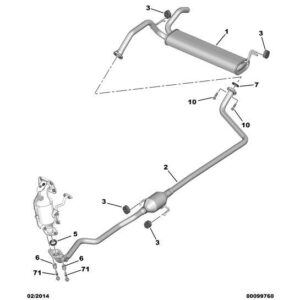 Citroen C1 2014-2022 Petrol Exhaust Bracket Seal