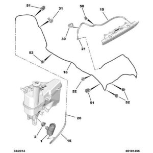 Citroen C1 2012-2014 Petrol Window Washer Pipe