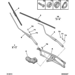 Citroen Nemo 2008-2015 Petrol Set Of Flat Wiper Blades