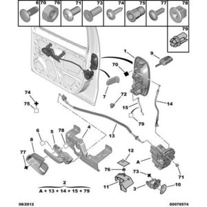 Citroen Nemo 2008-2015 Petrol Door Lock Nearside