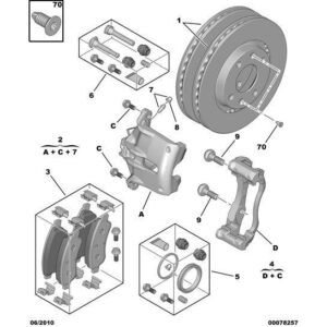 Citroen DS3 2010-2022 Petrol Brake Caliper Cylinder