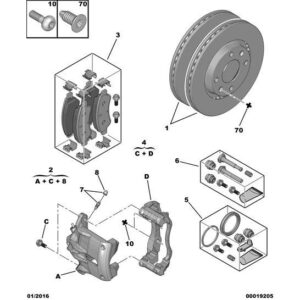 Citroen C3 Air Cross 2017-2021 Diesel Brake Caliper Repair Kit