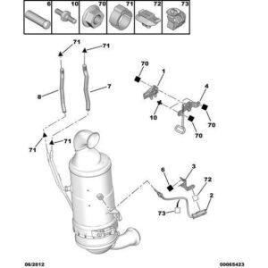 Citroen C4 2008-2010 Diesel Particle Filter Pressure Pipe