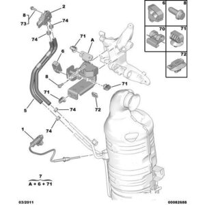 Citroen DS3 2010-2022 Diesel Particle Filter Pressure Pipe