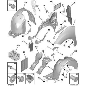 Citroen DS3 2010-2022 Petrol Front Wing Fixings