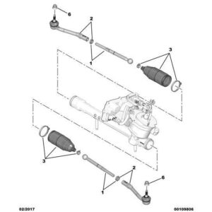 Citroen C3 2009-2013 Petrol Steering Connection Rod Kit