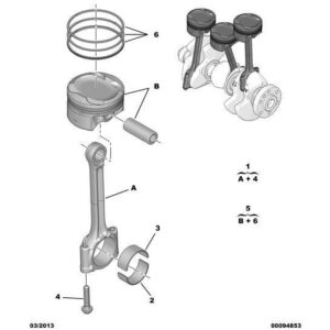 Citroen C3 2015-2021 Set Of 3 Piston Ring