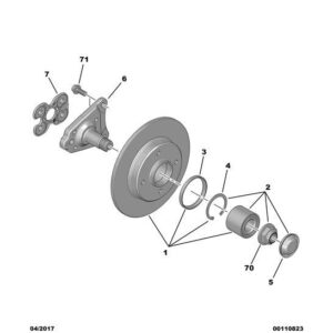 Citroen C3 Air Cross 2017-2021 Petrol Wheel Hub Disc