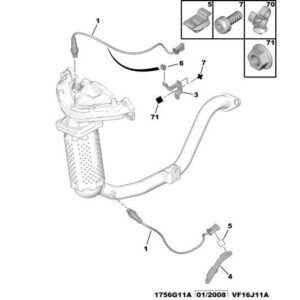 Citroen Berlingo 2006-2008 Petrol Pollution Control Oxygen Probe
