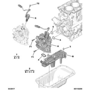 Citroen C3 Air Cross 2017-2021 Diesel Engine Oil Pump
