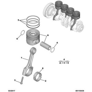 Citroen C3 Air Cross 2017-2021 Diesel Set Of 3 Piston Ring