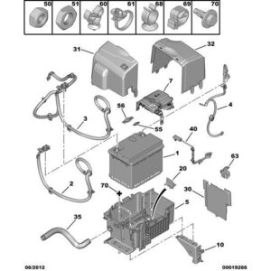 Citroen DS3 2010-2022 Petrol 12V Battery