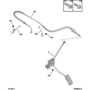 Citroen C1 2009-2012 Petrol Cable Accelerator