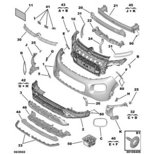 Citroen C3 Air Cross 2017-2021 Petrol Headlamp Support Set