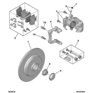 Citroen C3 2015-2021 Petrol Brake Pad Kit Rear