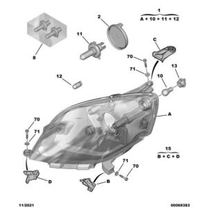 Citroen Nemo 2008-2015 Petrol Headlight Assembly Nearside