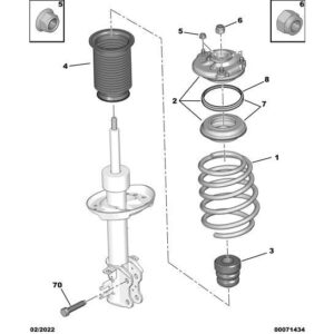Citroen Nemo 2008-2015 Petrol Front Suspension Stop Kit
