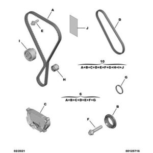 Citroen C3 2009-2013 Petrol Complete Timing Belt Kit