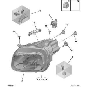 Citroen C3 Air Cross 2017-2021 Petrol Headlamp Adjustment Sensor