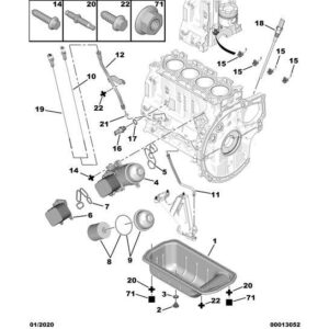 Citroen C3 Air Cross 2017-2021 Diesel Engine Draining Plug Gasket