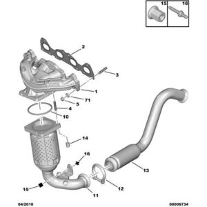 Citroen C4 2008-2010 Petrol Front Pipe Exhaust To Cata