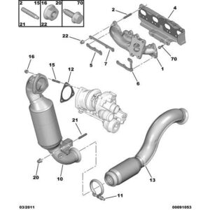 Citroen DS5 2011-2021 Petrol Exhaust Front Pipe