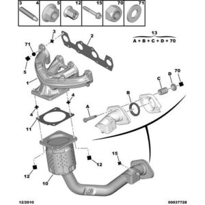 Citroen C3 2005-2009 Petrol Exhaust Bracket Seal