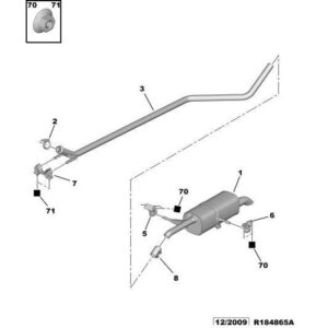 Citroen Berlingo 2012-2015 Diesel Exhaust System Fixing Clamp