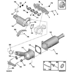 Citroen DS5 2011-2021 Petrol Exhaust System Fixing Clamp