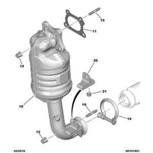 Citroen C3 Air Cross 2017-2021 Diesel Exhaust System Fixing Clamp