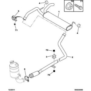 Citroen C1 2005-2009 Diesel Exhaust Flexible Mounting