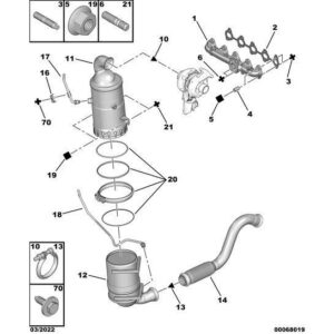 Citroen C4 2008-2010 Diesel Particle Filter Pressure Pipe