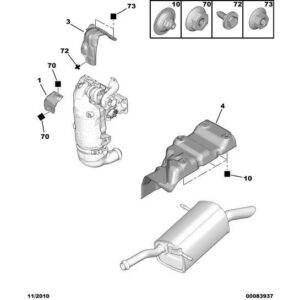 Citroen Berlingo 2012-2015 Diesel Exhaust System Heat Shield