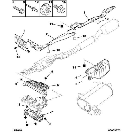 Citroen C-Crosser 2007-2012 Petrol Manifold Heat Shield