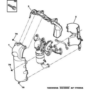 Citroen C1 2005-2009 Diesel Exhaust System Heat Shield Section
