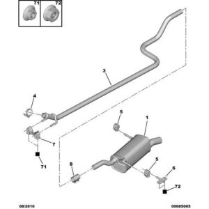 Citroen Berlingo 2012-2015 Diesel Rear Silencer