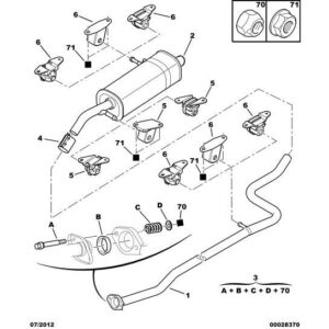 Citroen C3 2002-2005 Petrol Exhaust Front Pipe Sleeve