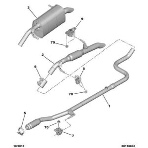 Citroen C3 Air Cross 2017-2021 Diesel Exhaust Front Pipe Sleeve