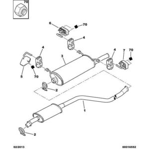 Citroen Xsara 2000-2004 Petrol Exhaust Flexible Mounting