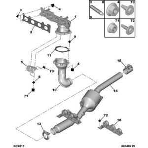 Citroen C8 2002-2008 Petrol Exhaust Flexible Mounting