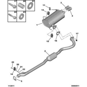 Citroen C-Crosser 2007-2012 Diesel Exhaust Flexible Mounting