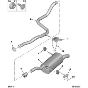 Citroen Berlingo 2015-2018 Diesel Exhaust Flexible Mounting