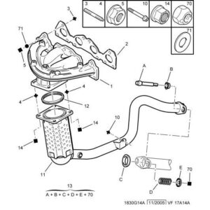 Citroen Berlingo 2006-2008 Petrol Exhaust System Fixing Kit