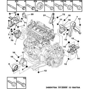 Citroen C-Crosser 2007-2012 Diesel Engine Mounting Bracket Left