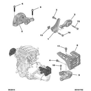 Citroen C3 2009-2013 Petrol Engine Mounting Bracket