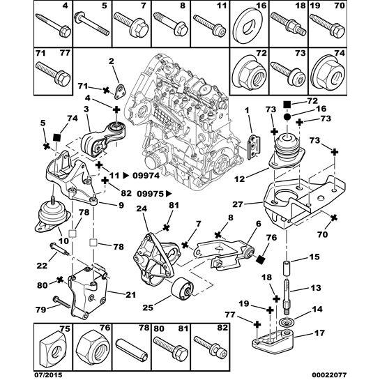 1880 21 Citroen Dispatch 1994-2006 Diesel Engine Hoisting Hook Left