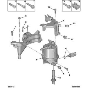 Citroen C1 2005-2009 Diesel Fuel Filter Support