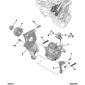Citroen DS4 2010-2021 Diesel Injection Pump Rear Support