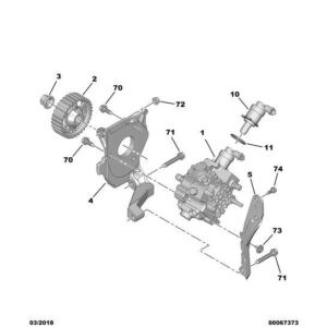 Citroen C3 2002-2005 Petrol Injection Pump Rear Support
