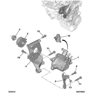 Citroen DS3 2010-2022 Diesel Injection Pump Rear Support